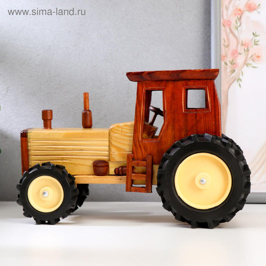 WOODEN TRACTOR DECOR