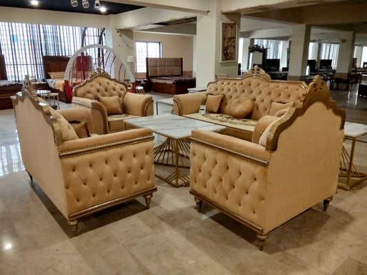 7 SEATER CREAM SOFA