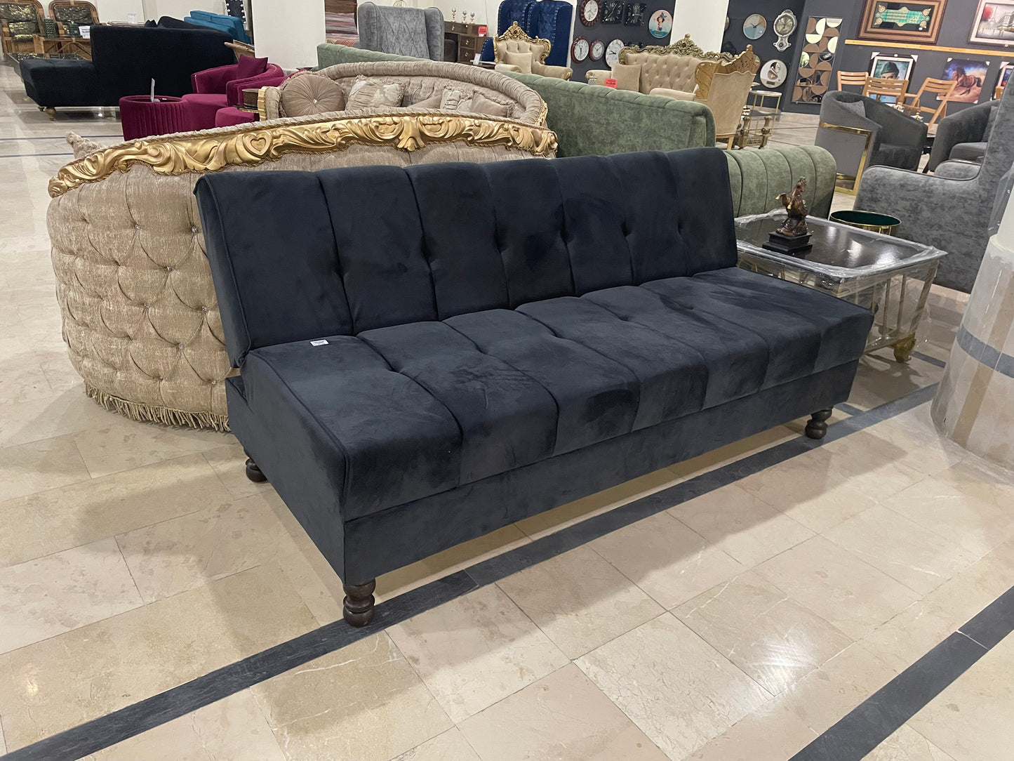 SOFA CUMBED BLACK