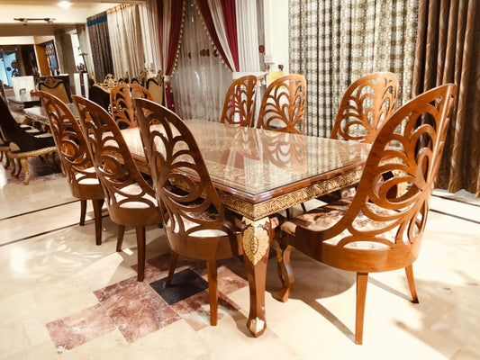 8 SEATER DINING CARVED