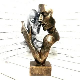 GOLD SILVER COUPLE STATUE