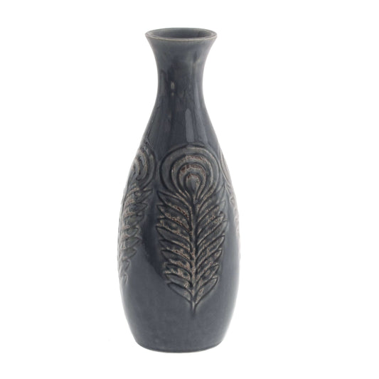 PEACOCK FEATHER VASE